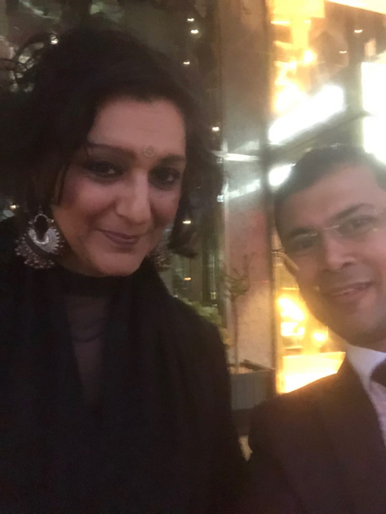 with actress Meera Syal (Goodness Gracious Me)